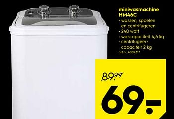 Aanbiedingen Miniwasmachine hm46c - Huismerk - Blokker - Geldig van 17/06/2019 tot 30/06/2019 bij Blokker
