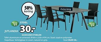 Aanbiedingen Gudhjem stoelen - Jutlandia - Geldig van 17/06/2019 tot 30/06/2019 bij Jysk