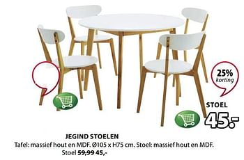 Aanbiedingen Jegind stoelen - Huismerk - Jysk - Geldig van 17/06/2019 tot 30/06/2019 bij Jysk