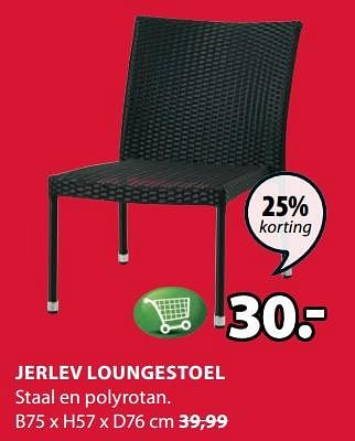 Aanbiedingen Jerlev loungestoel - Huismerk - Jysk - Geldig van 17/06/2019 tot 30/06/2019 bij Jysk