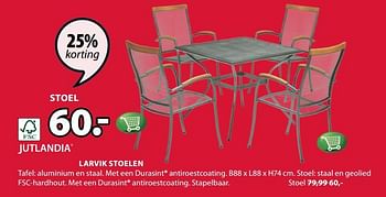 Aanbiedingen Lavik stoelen - Jutlandia - Geldig van 17/06/2019 tot 30/06/2019 bij Jysk