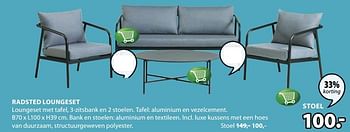 Aanbiedingen Radsted loungeset stoel - Huismerk - Jysk - Geldig van 17/06/2019 tot 30/06/2019 bij Jysk