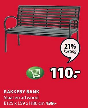 Aanbiedingen Rakkeby bank - Huismerk - Jysk - Geldig van 17/06/2019 tot 30/06/2019 bij Jysk