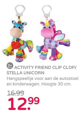 Aanbiedingen Activity friend clip clop- stella unicorn - Playgro - Geldig van 17/06/2019 tot 30/06/2019 bij Prenatal