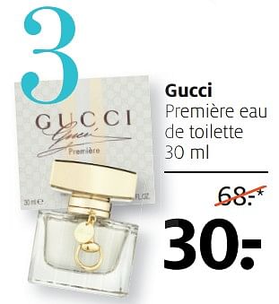 Aanbiedingen Gucci première eau de toilette - Gucci - Geldig van 17/06/2019 tot 30/06/2019 bij Etos