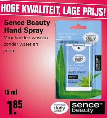 Aanbiedingen Sence beauty hand spray - Sencebeauty - Geldig van 19/06/2019 tot 06/07/2019 bij De Online Drogist