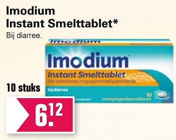 Aanbiedingen Imodium instant smelttablet - Imodium - Geldig van 19/06/2019 tot 06/07/2019 bij De Online Drogist