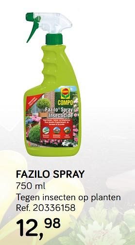 Aanbiedingen Fazilo spray - Compo - Geldig van 25/06/2019 tot 23/07/2019 bij Supra Bazar