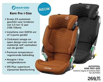 Aanbiedingen Autostoel kore pro i-size - Maxi-cosi - Geldig van 25/06/2019 tot 23/07/2019 bij Supra Bazar