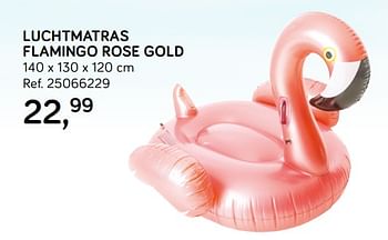 Aanbiedingen Luchtmatras flamingo rose gold - Didak - Geldig van 25/06/2019 tot 23/07/2019 bij Supra Bazar