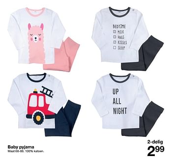Aanbiedingen Baby pyjama - Huismerk - Zeeman  - Geldig van 22/06/2019 tot 28/06/2019 bij Zeeman