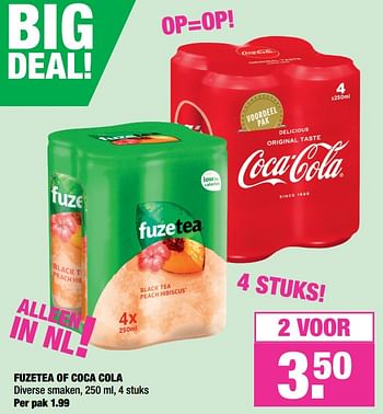 Aanbiedingen Fuzetea of coca cola - Huismerk - Big Bazar - Geldig van 01/07/2019 tot 14/07/2019 bij Big Bazar