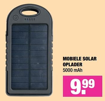Aanbiedingen Mobiele solar oplader - Huismerk - Big Bazar - Geldig van 01/07/2019 tot 14/07/2019 bij Big Bazar