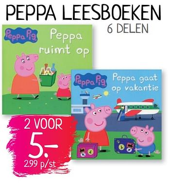 Aanbiedingen Peppa leesboeken - Peppa  Pig - Geldig van 30/06/2019 tot 28/07/2019 bij Boekenvoordeel