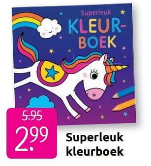 Aanbiedingen Superleuk kleurboek - Huismerk - Boekenvoordeel - Geldig van 30/06/2019 tot 28/07/2019 bij Boekenvoordeel