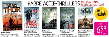 Aanbiedingen Harde actie-thrillers - Huismerk - Boekenvoordeel - Geldig van 30/06/2019 tot 28/07/2019 bij Boekenvoordeel