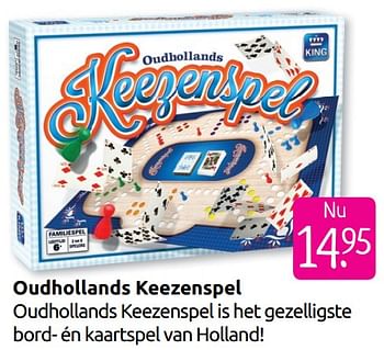 Aanbiedingen Oudhollands keezenspel - King - Geldig van 30/06/2019 tot 28/07/2019 bij Boekenvoordeel
