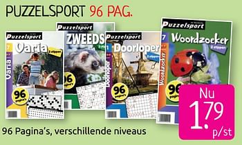 Aanbiedingen Puzzelsport - Huismerk - Boekenvoordeel - Geldig van 30/06/2019 tot 28/07/2019 bij Boekenvoordeel