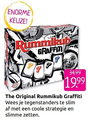 Aanbiedingen The original rummikub graffi ti - Huismerk - Boekenvoordeel - Geldig van 30/06/2019 tot 28/07/2019 bij Boekenvoordeel