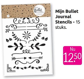 Aanbiedingen Mijn bullet journal stencils - Huismerk - Boekenvoordeel - Geldig van 30/06/2019 tot 28/07/2019 bij Boekenvoordeel