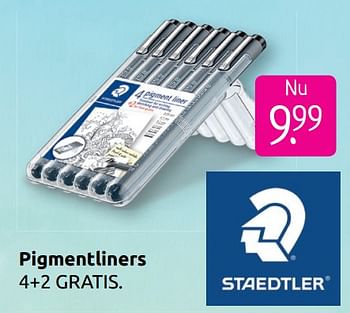 Aanbiedingen Pigmentliners - Staedtler - Geldig van 30/06/2019 tot 28/07/2019 bij Boekenvoordeel