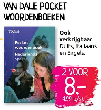 Aanbiedingen Pocket woordenboeken - Van Dale - Geldig van 30/06/2019 tot 28/07/2019 bij Boekenvoordeel