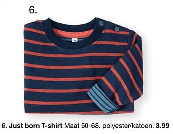 Aanbiedingen Just born t-shirt - Huismerk - Zeeman  - Geldig van 29/06/2019 tot 31/12/2019 bij Zeeman