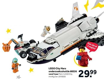 Aanbiedingen Lego city mars onderzoeksshuttle 60226 - Lego - Geldig van 01/07/2019 tot 28/07/2019 bij Intertoys