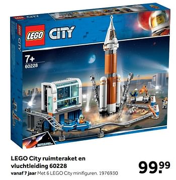 Aanbiedingen Lego city ruimteraket en vluchtleiding 60228 - Lego - Geldig van 01/07/2019 tot 28/07/2019 bij Intertoys