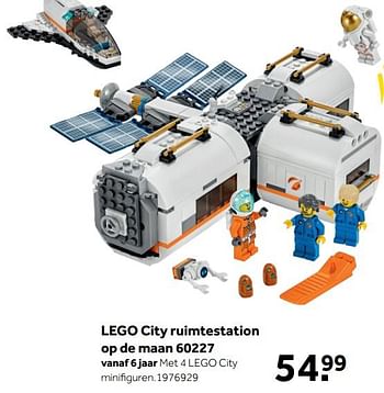 Aanbiedingen Lego city ruimtestation op de maan 60227 - Lego - Geldig van 01/07/2019 tot 28/07/2019 bij Intertoys