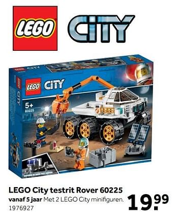Aanbiedingen Lego city testrit rover 60225 - Lego - Geldig van 01/07/2019 tot 28/07/2019 bij Intertoys