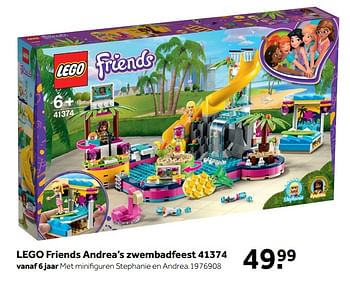 Aanbiedingen Lego friends andrea`s zwembadfeest 41374 - Lego - Geldig van 01/07/2019 tot 28/07/2019 bij Intertoys