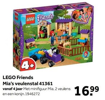 Aanbiedingen Lego friends mia`s veulenstal 41361 - Lego - Geldig van 01/07/2019 tot 28/07/2019 bij Intertoys
