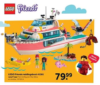 Aanbiedingen Lego friends reddingsboot 41381 - Lego - Geldig van 01/07/2019 tot 28/07/2019 bij Intertoys