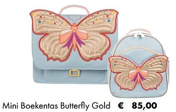 Aanbiedingen Mini boekentas butterfly gold - Jeune Premier - Geldig van 02/07/2019 tot 31/08/2019 bij Multi Bazar