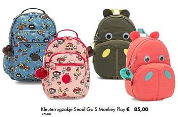 Aanbiedingen Kleuterrugzakje seoul go s monkey play - Kipling - Geldig van 02/07/2019 tot 31/08/2019 bij Multi Bazar