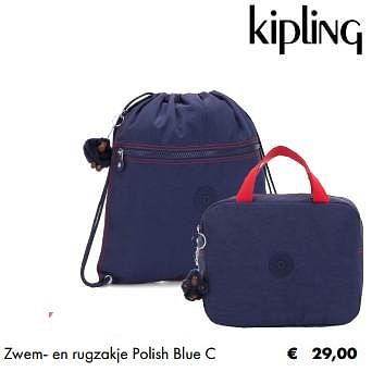 Aanbiedingen Zwem- en rugzakje polish blue c - Kipling - Geldig van 02/07/2019 tot 31/08/2019 bij Multi Bazar