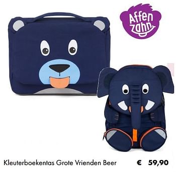 Aanbiedingen Kleuterboekentas grote vrienden beer - Affenzahn - Geldig van 03/07/2019 tot 31/08/2019 bij Multi Bazar