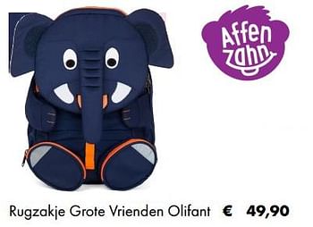 Aanbiedingen Rugzakje grote vrienden olifant - Affenzahn - Geldig van 03/07/2019 tot 31/08/2019 bij Multi Bazar