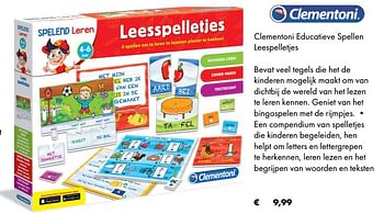 Aanbiedingen Clementoni educatieve spellen leespelletjes - Clementoni - Geldig van 03/07/2019 tot 31/08/2019 bij Multi Bazar