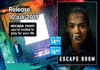Aanbiedingen Escape room you`re invited to play for your life - Huismerk - Boekenvoordeel - Geldig van 07/07/2019 tot 14/07/2019 bij Boekenvoordeel