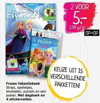 Aanbiedingen Frozen vakantieboek - Disney  Frozen - Geldig van 07/07/2019 tot 14/07/2019 bij Boekenvoordeel