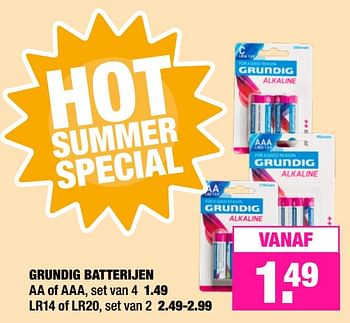Aanbiedingen Grundig batterijen - Grundig - Geldig van 15/07/2019 tot 28/07/2019 bij Big Bazar