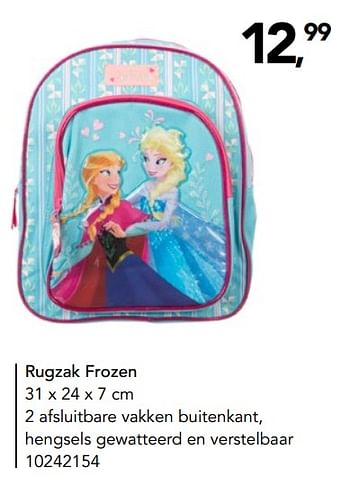 Aanbiedingen Rugzak frozen - Disney  Frozen - Geldig van 19/07/2019 tot 08/09/2019 bij Bristol