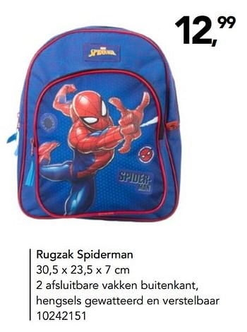 Aanbiedingen Rugzak spiderman - Spider-man - Geldig van 19/07/2019 tot 08/09/2019 bij Bristol