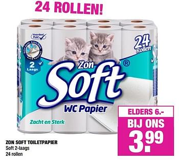 Aanbiedingen Zon soft toiletpapier - Huismerk - Big Bazar - Geldig van 29/07/2019 tot 11/08/2019 bij Big Bazar