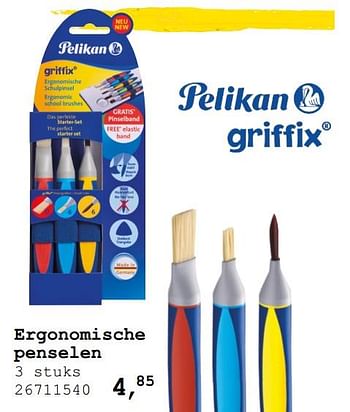 Aanbiedingen Ergonomische penselen - Pelikan - Geldig van 13/08/2019 tot 10/09/2019 bij Supra Bazar
