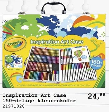 Aanbiedingen Inspiration art case 150-delige kleurenkoffer - Crayola - Geldig van 13/08/2019 tot 10/09/2019 bij Supra Bazar