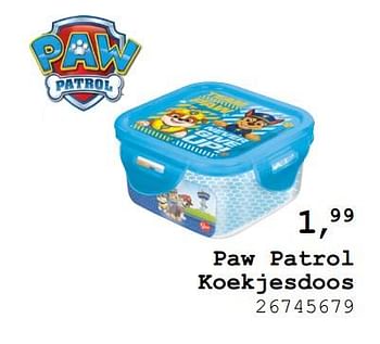 Aanbiedingen Paw patrol koekjesdoos - PAW  PATROL - Geldig van 13/08/2019 tot 10/09/2019 bij Supra Bazar