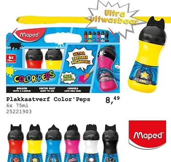 Aanbiedingen Plakkaatverf color`peps - Maped - Geldig van 13/08/2019 tot 10/09/2019 bij Supra Bazar